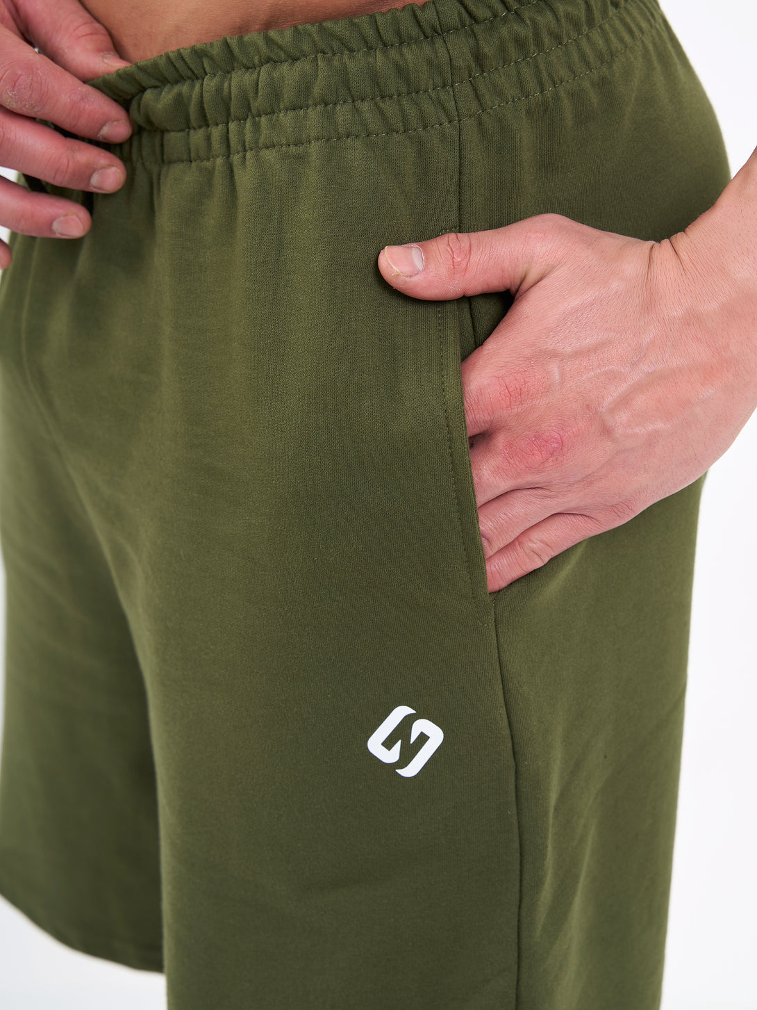 A Man Wearing Zen Khaki Color Men's Easy-Fit Shorts for All-Day Wear