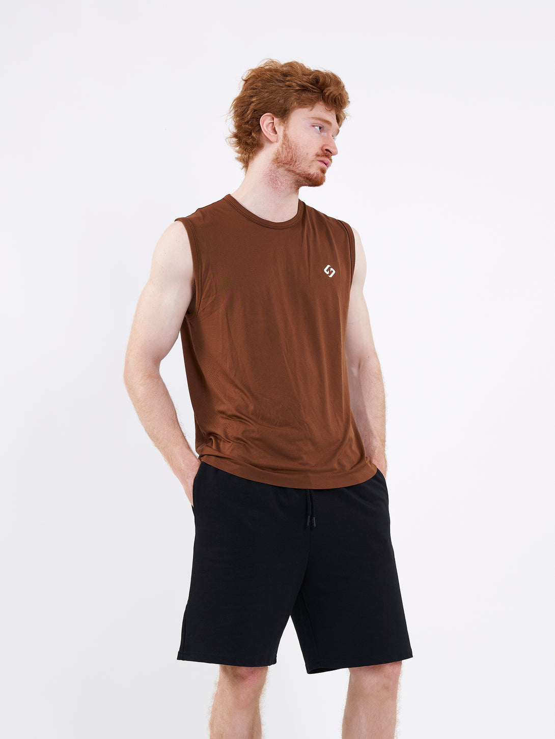 A Man Wearing Deep Black Color Men's Easy-Fit Shorts for All-Day Wear