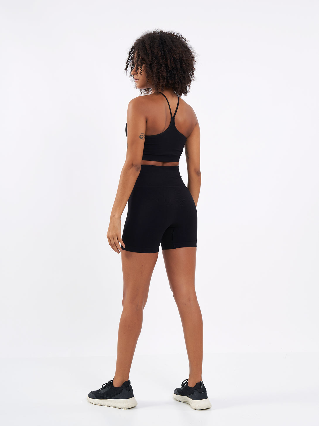 A Woman Wearing Deep Black Color Zen Perfect Low Impact Bra